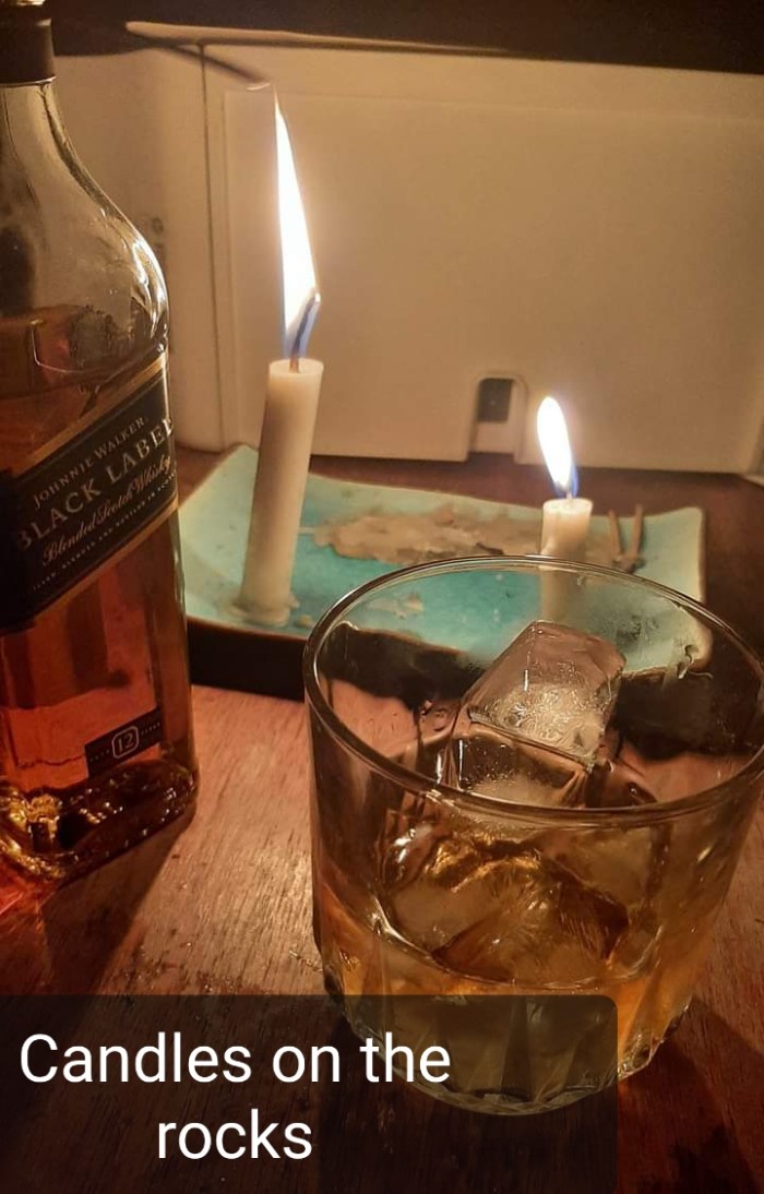 Candles on the rocks — original cover